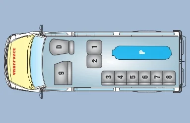 9+P+D seating